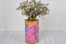 Ваза фарфоровая в форме цилиндра с цветочной росписью Camargue Maison  - фото