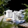 Чашки с блюдцем белые для чая, набор 6 шт. Friso Costa Nova  - фото