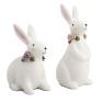 Керамический декор "Белый кролик с цветами"H. B. Kollektion  - фото