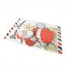 Полотенце хлопковое с рисунком в винтажном стиле "Санта с открыткой" Candy Card Centrotex  - фото