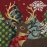 Салфетка из гобелена с праздничным рисунком "Рождественский олень" Garland Centrotex  - фото