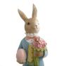 Пасхальная декоративная статуэтка "Кролик с цветами" H. B. Kollektion  - фото