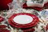 Тарелка десертная белая с новогодним узором "Снежинки" Bordallo  - фото