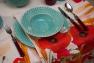 Глубокая тарелка из яркой бирюзовой керамики "Фантазия" Bordallo  - фото