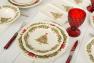 Тарелка десертная белая с рельефным узором "Рождество" Bordallo  - фото