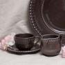 Чайная чашка с блюдцем из керамики шоколадного оттенка "Фантазия" Bordallo  - фото