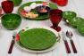 Зеленая десертная тарелка в форме елочной игрушки "Новогоднее чудо" Bordallo  - фото