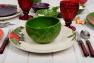 Глубокая керамическая пиала "Новогоднее чудо" зеленого цвета Bordallo  - фото
