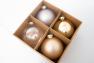 Набор золотистых и серебристых шаров для новогоднего дизайна EDG  - фото