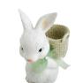 Пасхальная белая статуэтка "Кролик с плетенной корзинкой" H. B. Kollektion  - фото