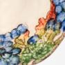 Суповая тарелка из прочной керамики с фруктовым орнаментом "Виноград" Bizzirri  - фото