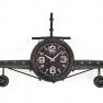 Дизайнерские металлические часы в ретро стиле самолет Fokker Loft Clocks & Co  - фото