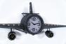 Дизайнерские декоративные часы в виде самолета серого цвета Fokker Loft Clocks & Co  - фото