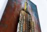 Металлическая картина "Эмпайр-стейт-билдинг" в ретро стиле Loft Clocks & Co  - фото