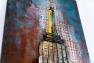 Металлическая картина "Эмпайр-стейт-билдинг" в ретро стиле Loft Clocks & Co  - фото