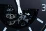 Круглые настенные часы черного цвета в современном стиле Wallis Skeleton Clocks  - фото