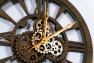 Настенные круглые часы бронзового цвета в стиле лофт Obwalden Skeleton Clocks  - фото