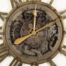 Большие металлические настенные часы в стиле стимпанк Farnham Skeleton Clocks  - фото