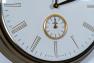 Настенные часы среднего размера с белым циферблатом в золотистом обрамлении Timekeeper Thomas Kent  - фото
