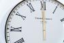 Дизайнерские настенные круглые часы с белым циферблатом Clocksmith Thomas Kent  - фото