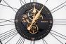 Настенные часы скелетоны черного цвета в стиле лофт Renske Skeleton Clocks  - фото