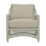 Белое плетеное кресло с подушками для отдыха на свежем воздухе Arena Skyline Design  - фото