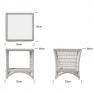 Белый приставной столик с плетением из техноротанга Arena Skyline Design  - фото