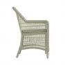 Плетеное обеденное кресло из искусственного ротанга белого цвета Arena Skyline Design  - фото