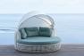 Круглый лаунж-диван с мягким матрасом и текстильным навесом Dynasty Skyline Design  - фото