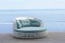 Круглый лаунж-диван с мягким матрасом и текстильным навесом Dynasty Skyline Design  - фото