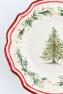 Десертная тарелка с ручной росписью в рождественской стилистике Holly Bizzirri  - фото