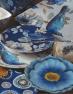 Сервиз столовый керамический с чашками и пиалами "Синяя птица" Certified International  - фото