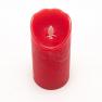Несгорающая свеча среднего размера красного цвета с LED-огоньком Bastide  - фото