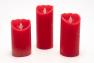 Несгорающая свеча среднего размера красного цвета с LED-огоньком Bastide  - фото