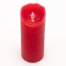 Несгорающая свеча большая красного цвета с LED-огоньком Bastide  - фото