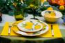 Тарелка обеденная из керамики ручной работы с яркой росписью "Лимоны" Bizzirri  - фото