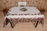 Водоотталкивающая скатерть из гобелена с тефлоновой пропиткой и люрексом "Новогодняя гирлянда" Villa Grazia Premium  - фото