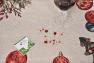 Водоотталкивающая скатерть из гобелена с тефлоновой пропиткой и люрексом "Новогодняя гирлянда" Villa Grazia Premium  - фото