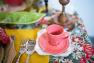 Изящная кофейная чашка с блюдцем кораллового цвета Dalia Comtesse Milano  - фото