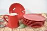Сервиз красный керамическая посуда "Яркое лето" Villa Grazia  - фото