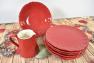 Сервиз красный керамическая посуда "Яркое лето" Villa Grazia  - фото