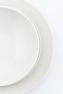 Комплект стильных белых тарелок с фактурным узором Chevron Bastide  - фото