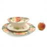 Комплект керамических тарелок с уникальной ручной росписью «Персики» Bizzirri  - фото