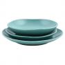 Комплект тарелок из стильной керамики Ritmo нежно-бирюзового оттенка Comtesse Milano  - фото