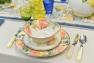 Комплект керамических тарелок с уникальной ручной росписью «Персики» Bizzirri  - фото
