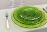 Комплект тарелок Provenzale из зеленого стекла с рельефным узором Zafferano  - фото