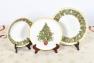 Комплект из трех тарелок с праздничным декором «Яркое Рождество» Villa Grazia  - фото