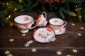 Набор из 2х чайных чашек с блюдцем для новогоднего презента «Теплые поздравления» Palais Royal  - фото
