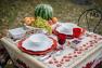 Красные подставные тарелки Barroco Costa Nova  - фото