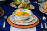 Керамическое блюдо оранжевое в стиле шебби-шик "Помпеи" Bizzirri  - фото